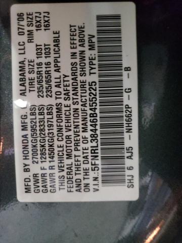 Photo 10 from auction – 2006 HONDA ODYSSEY EX with VIN 5FNRL38446B455225