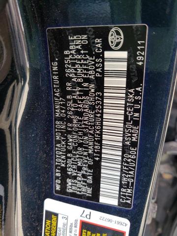 Photo 10 from auction – 2017 TOYOTA CAMRY LE with VIN 4T1BF1FK6HU425373