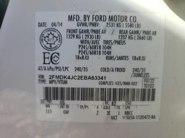 Photo 10 from auction – 2014 FORD EDGE SEL with VIN 2FMDK4JC2EBA63341