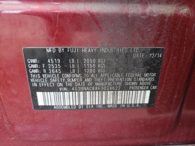 Photo 10 from auction – 2015 SUBARU LEGACY 2.5 with VIN 4S3BNAC68F3039622