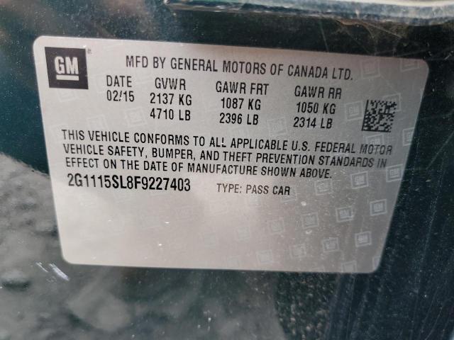 Photo 10 from auction – 2015 CHEVROLET IMPALA LT with VIN 2G1115SL8F9227403