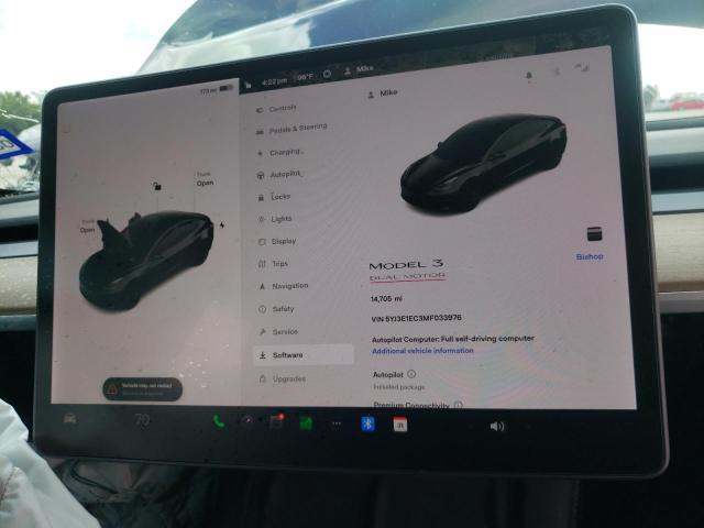 Photo 8 from auction – 2021 TESLA MODEL 3 with VIN 5YJ3E1EC3MF033976