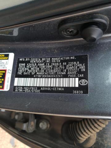 Photo 10 from auction – 2010 TOYOTA CAMRY BASE with VIN 4T1BF3EK9AU042241