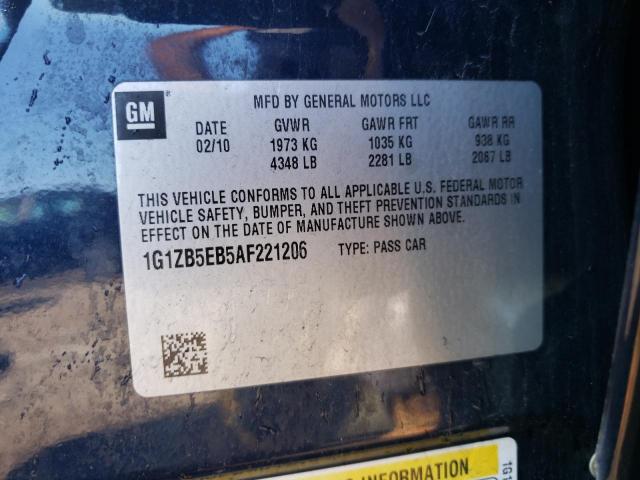 Photo 10 from auction – 2010 CHEVROLET MALIBU LS with VIN 1G1ZB5EB5AF221206