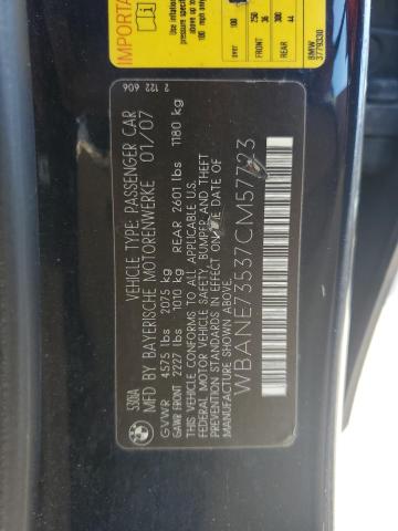 Photo 10 from auction – 2007 BMW 530 I with VIN WBANE73537CM57723