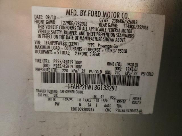 Photo 10 from auction – 2011 FORD TAURUS LIM with VIN 1FAHP2FW1BG133291