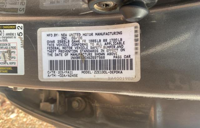 Photo 10 from auction – 2006 TOYOTA COROLLA CE with VIN 1NXBR32EX6Z697568