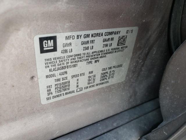 Photo 10 from auction – 2015 BUICK ENCORE with VIN KL4CJASB0FB151801
