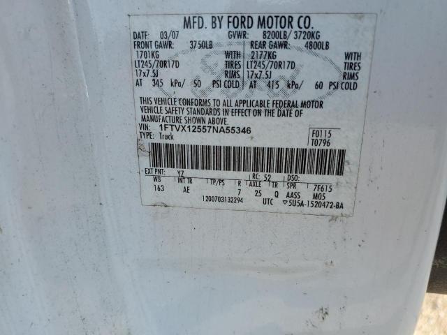 Photo 10 from auction – 2007 FORD F150 with VIN 1FTVX12557NA55346