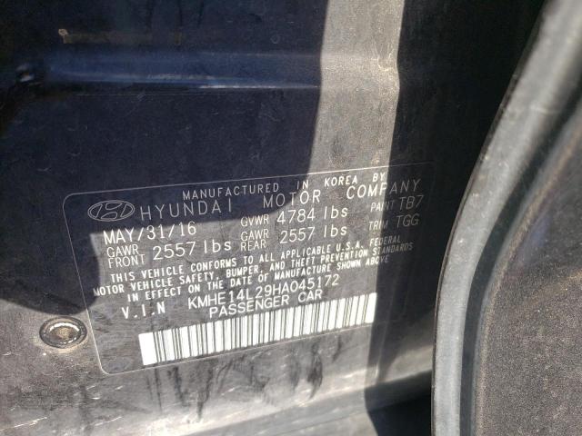 Photo 10 from auction – 2017 HYUNDAI SONATA PLU with VIN KMHE14L29HA045172