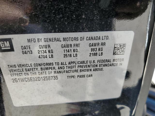 Photo 10 from auction – 2013 CHEVROLET IMPALA LTZ with VIN 2G1WC5E32D1258735