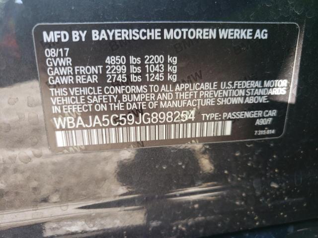 Photo 10 from auction – 2018 BMW 530 I with VIN WBAJA5C59JG898254