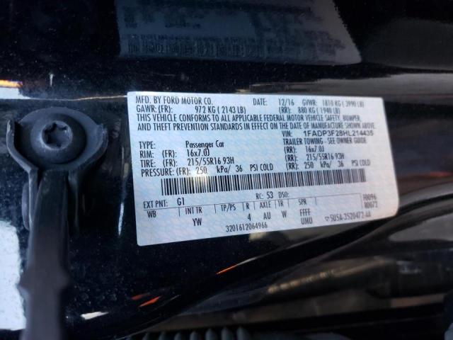 Photo 10 from auction – 2017 FORD FOCUS SE with VIN 1FADP3F28HL214435
