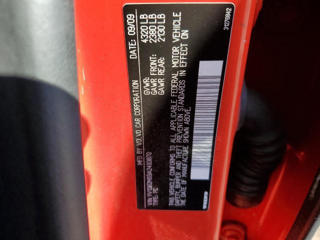 Photo 10 from auction – 2010 VOLVO S40 2.4I with VIN YV1382MS9A2493870