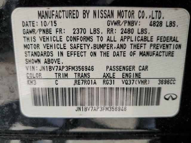 Photo 10 from auction – 2015 INFINITI Q50 BASE with VIN JN1BV7AP3FM356946