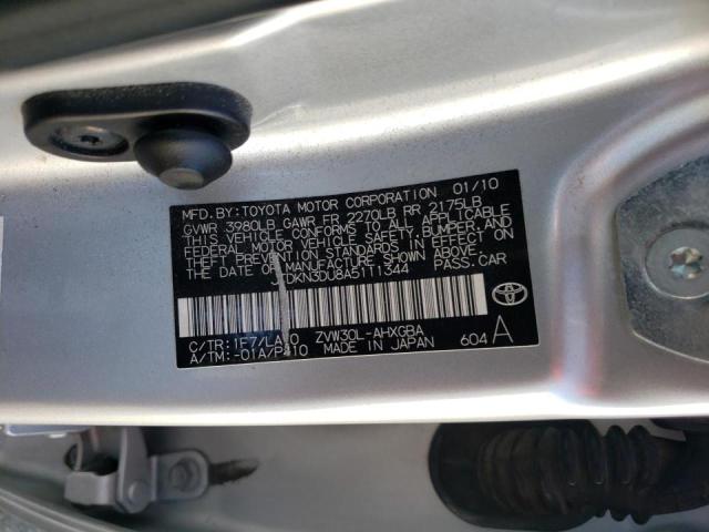 Photo 10 from auction – 2010 TOYOTA PRIUS with VIN JTDKN3DU8A5111344