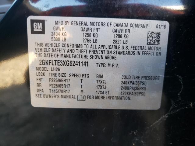 Photo 10 from auction – 2016 GMC TERRAIN SL with VIN 2GKFLTE3XG6241141