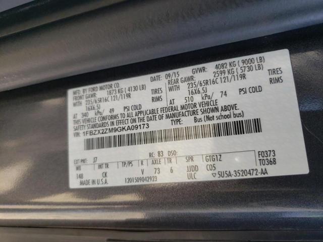 Photo 10 from auction – 2016 FORD TRANSIT T- with VIN 1FBZX2ZM9GKA09173