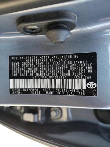 Photo 10 from auction – 2021 TOYOTA COROLLA LE with VIN 5YFEPMAE1MP206197