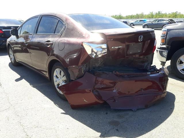Photo 3 from auction – 2012 HONDA CIVIC LX with VIN 19XFB2F58CE347803