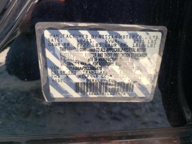 Photo 10 from auction – 2012 NISSAN SENTRA 2.0 with VIN 3N1AB6AP2CL685478