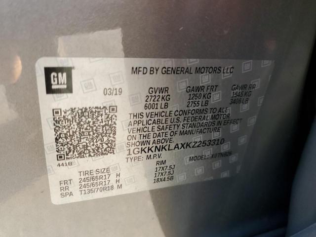 Photo 10 from auction – 2019 GMC ACADIA SLE with VIN 1GKKNKLAXKZ253310