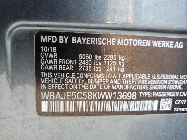 Photo 10 from auction – 2019 BMW 540 I with VIN WBAJE5C58KWW13698