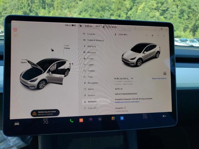 Photo 8 from auction – 2021 TESLA MODEL Y with VIN 5YJYGDEE0MF203147