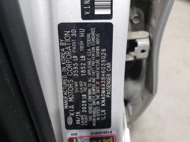 Photo 10 from auction – 2017 KIA RIO LX with VIN KNADM4A38H6039026