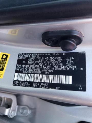 Photo 10 from auction – 2013 TOYOTA HIGHLANDER with VIN 5TDZK3EH3DS101537