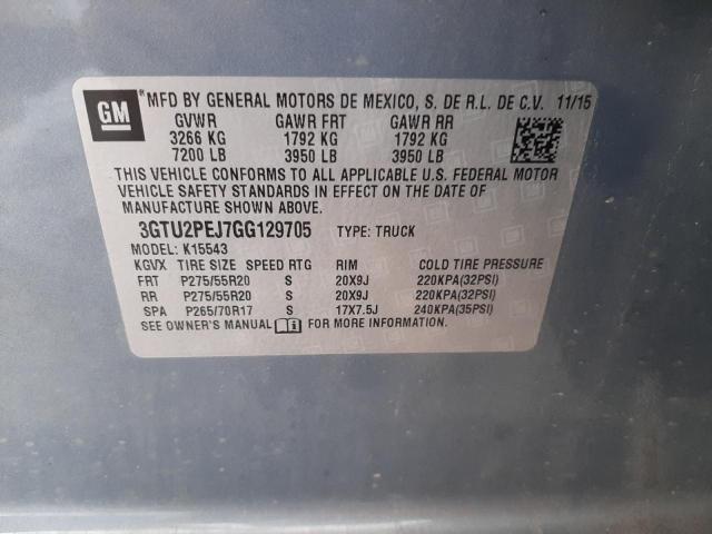 Photo 10 from auction – 2016 GMC SIERRA K15 with VIN 3GTU2PEJ7GG129705