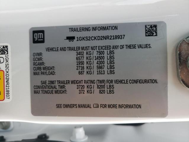 Photo 10 from auction – 2022 GMC YUKON AT4 with VIN 1GKS2CKD2NR218937