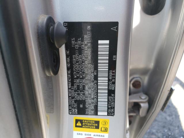 Photo 10 from auction – 2013 TOYOTA HIGHLANDER with VIN 5TDDK3EH7DS200419