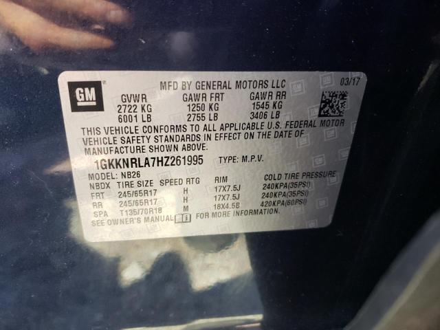 Photo 10 from auction – 2017 GMC ACADIA SLE with VIN 1GKKNRLA7HZ261995