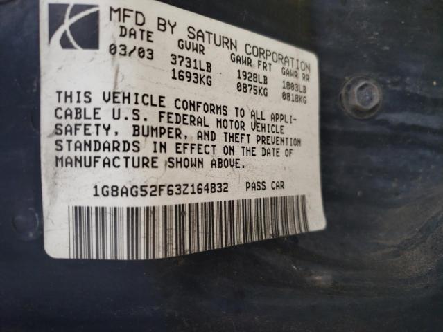 Photo 10 from auction – 2003 SATURN ION LEVEL with VIN 1G8AG52F63Z164832
