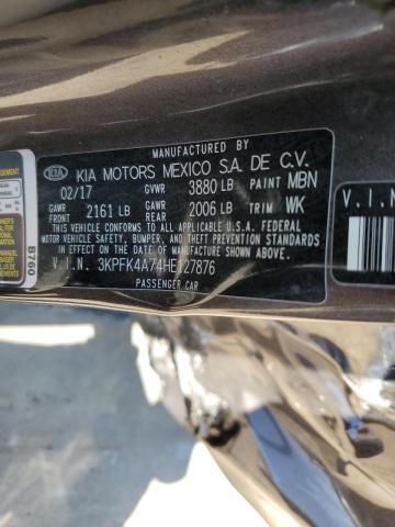 Photo 10 from auction – 2017 KIA FORTE LX with VIN 3KPFK4A74HE127876