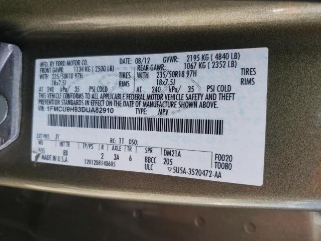 Photo 10 from auction – 2013 FORD ESCAPE SEL with VIN 1FMCU9H93DUA82910