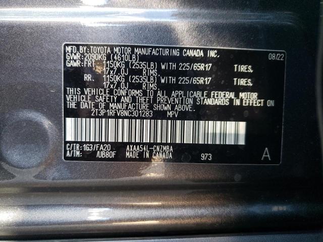Photo 10 from auction – 2022 TOYOTA RAV 4 with VIN 2T3P1RFV8NC301283