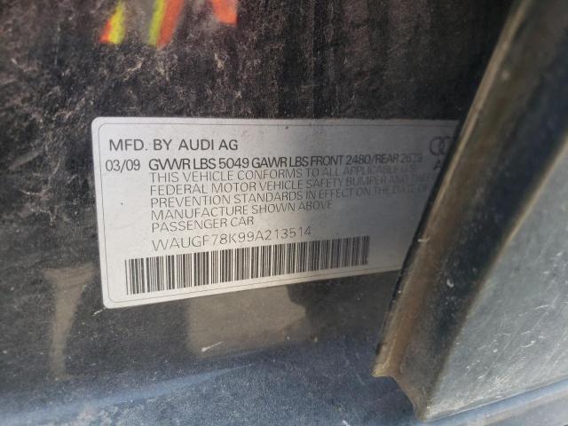 Photo 10 from auction – 2009 AUDI A4 PREMIUM with VIN WAUGF78K99A213514