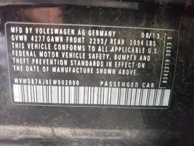 Photo 10 from auction – 2014 VOLKSWAGEN GOLF with VIN WVWDB7AJ8EW002000