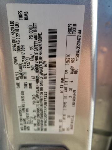 Photo 10 from auction – 2015 FORD ESCAPE S with VIN 1FMCU0F7XFUB77223