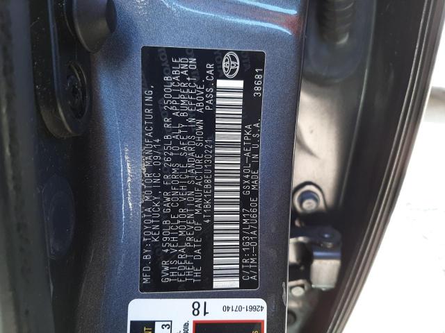 Photo 10 from auction – 2014 TOYOTA AVALON BAS with VIN 4T1BK1EB8EU130221