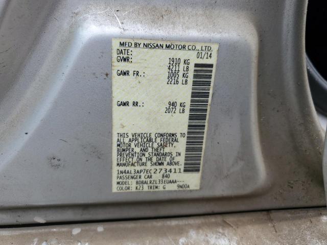 Photo 10 from auction – 2014 NISSAN ALTIMA 2.5 with VIN 1N4AL3AP7EC273411