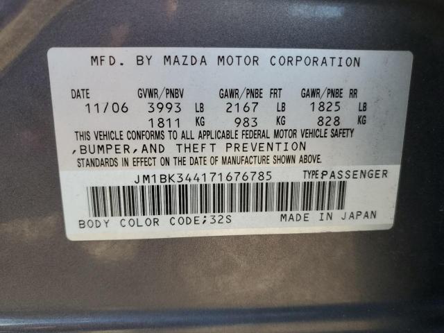 Photo 10 from auction – 2007 MAZDA 3 HATCHBAC with VIN JM1BK344171676785