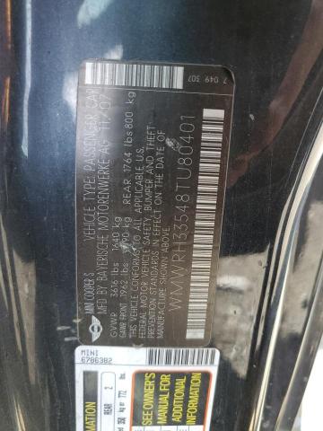Photo 10 from auction – 2008 MINI COOPER S with VIN WMWRH33548TU80401
