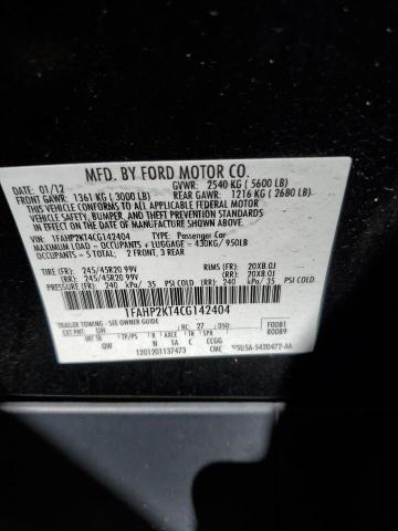 Photo 10 from auction – 2012 FORD TAURUS SHO with VIN 1FAHP2KT4CG142404