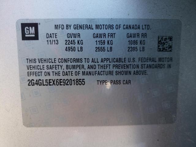 Photo 10 from auction – 2014 BUICK REGAL with VIN 2G4GL5EX6E9201855