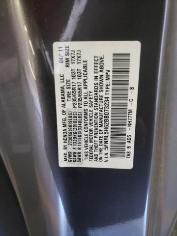 Photo 10 from auction – 2011 HONDA ODYSSEY EX with VIN 5FNRL5H62BB073234