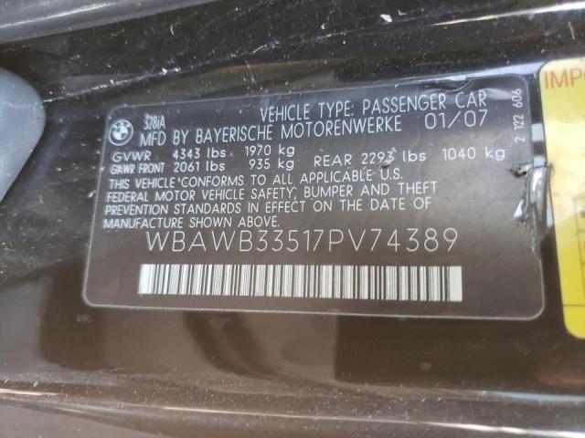 Photo 10 from auction – 2007 BMW 328 I with VIN WBAWB33517PV74389
