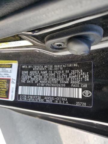 Photo 10 from auction – 2017 TOYOTA CAMRY with VIN 4T1BF1FK7HU326299